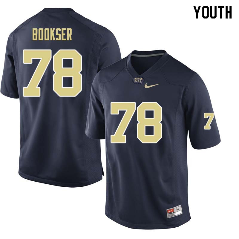 Youth #78 Alex Bookser Pittsburgh Panthers College Football Jerseys Sale-Navy